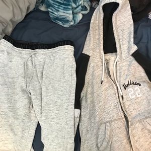 Hollister set!!! joggers+zip up jacket